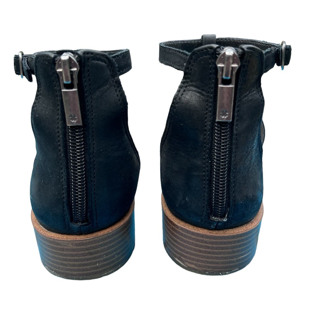 Lucky Brand Women’s Black Leather Cage Sandals Fits like a 9, tagged 8.5 / 39 - Picture 3 of 13